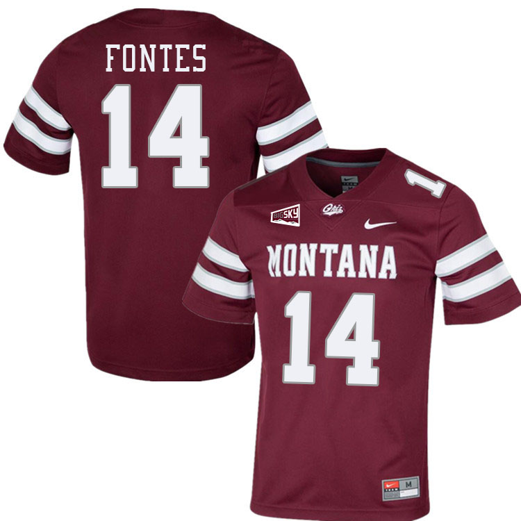 Aaron Fontes Montana Grizzlies Jersey,University Of Montana Grizzlies #14 Aaron Fontes Jersey-Maroon